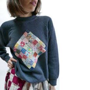 Carleen Patchwork Sweatshirt - Size XS